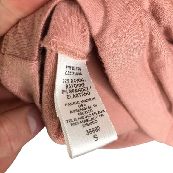 BCBG Maxazria Blouse Womens Size‎ Small Pink Surplice Neckline Long Sleeve - Picture 5 of 6